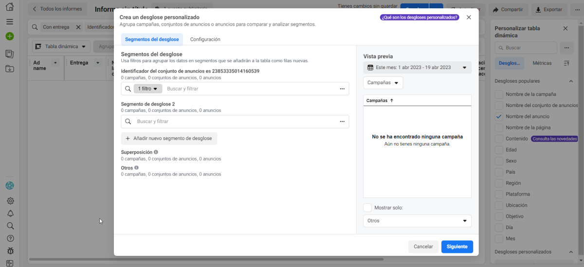 métricas de Facebook Ads